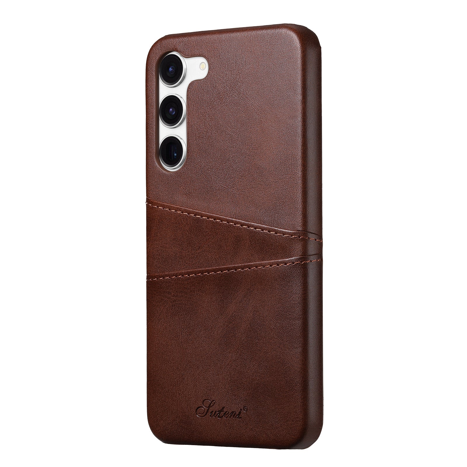 SUTENI For Samsung Galaxy S23 PU Leather Coated PC Phone Case Calf Texture Drop-proof Cover with Card Slots SUTENI For Samsung Galaxy S23 PU Leather Coated PC Phone Case Calf Texture Drop-proof Cover with Card Slots